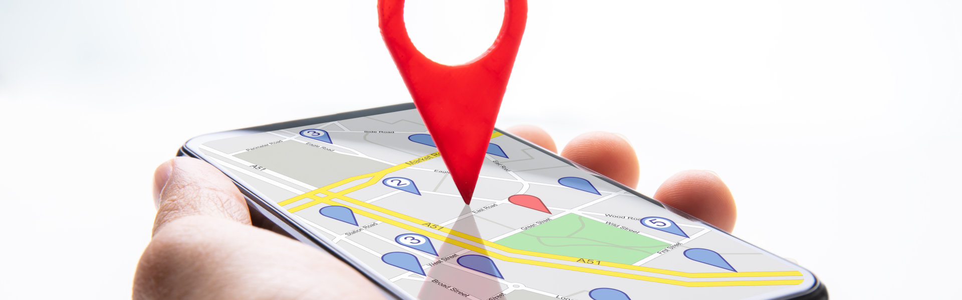 mobile phone with map